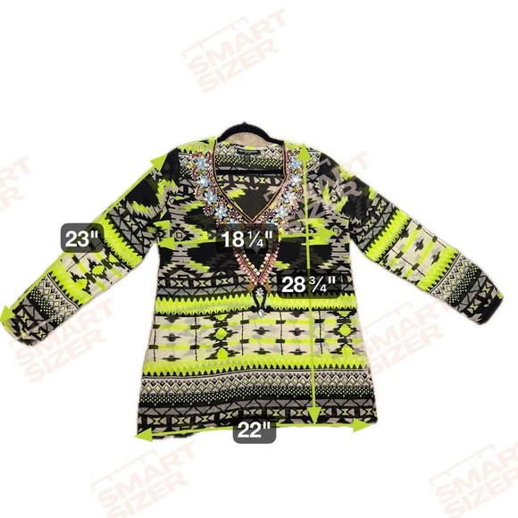 Women’s Mix Nouveau Sheer Boho Beach Swim Cover Up Tunic Beaded Embellishments - Picture 6 of 8